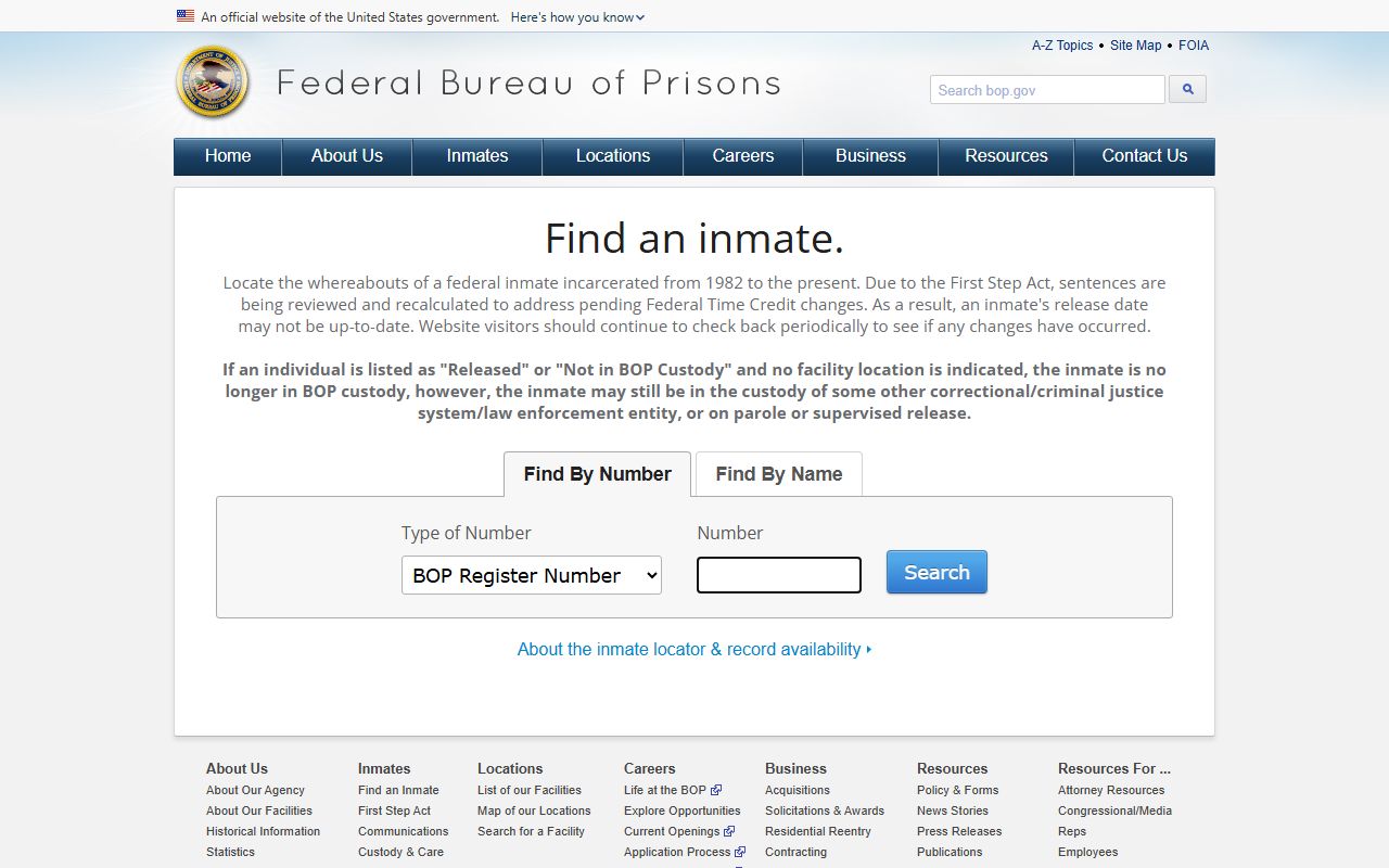 Federal Bureau of Prisons inmate locator for DuPage released inmates